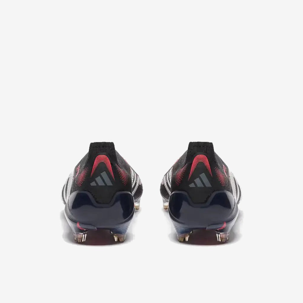 Adidas Predator 25 Elite Laceless FG Stealth Victory - Noir/Gris/Lucid Red