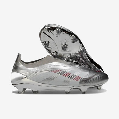 Adidas Predator 25 Laceless FG Bellingham - Argent/Bordeaux