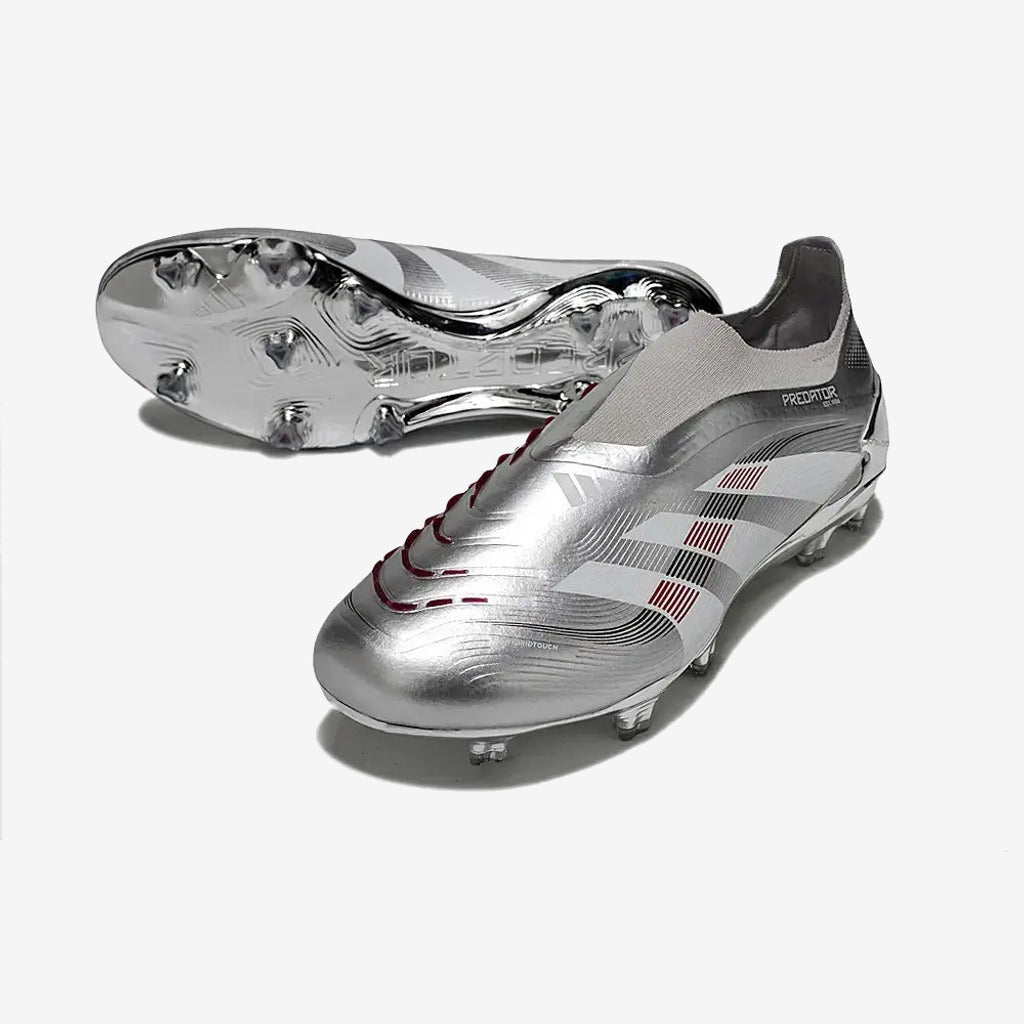 Adidas Predator 25 Laceless FG Bellingham - Argent/Bordeaux