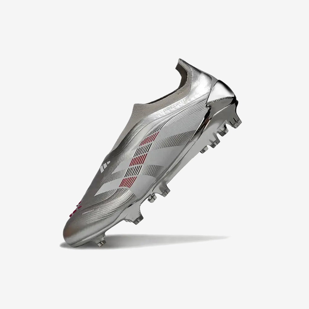 Adidas Predator 25 Laceless FG Bellingham - Argent/Bordeaux