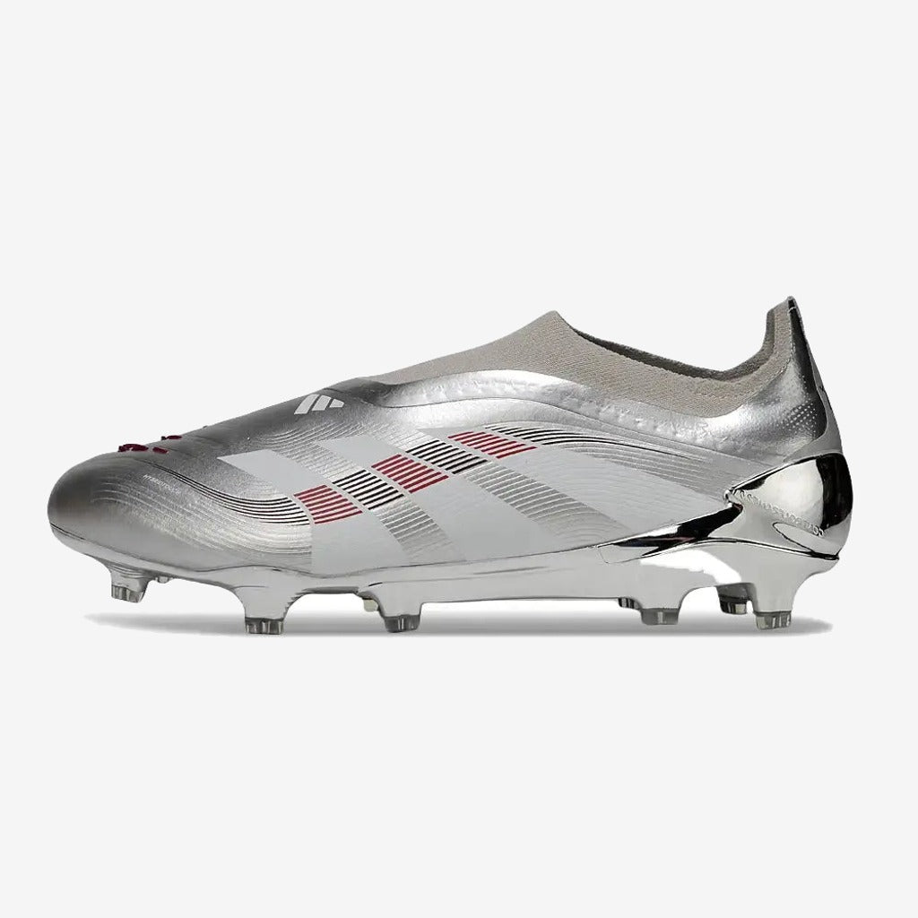 Adidas Predator 25 Laceless FG Bellingham - Argent/Bordeaux