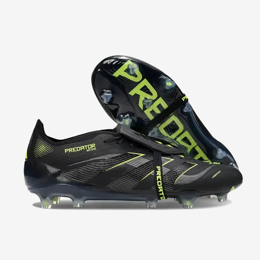 Adidas Predator Elite Fold-over Tongue FG - Electric Stealth - Noir/Vert Fluo