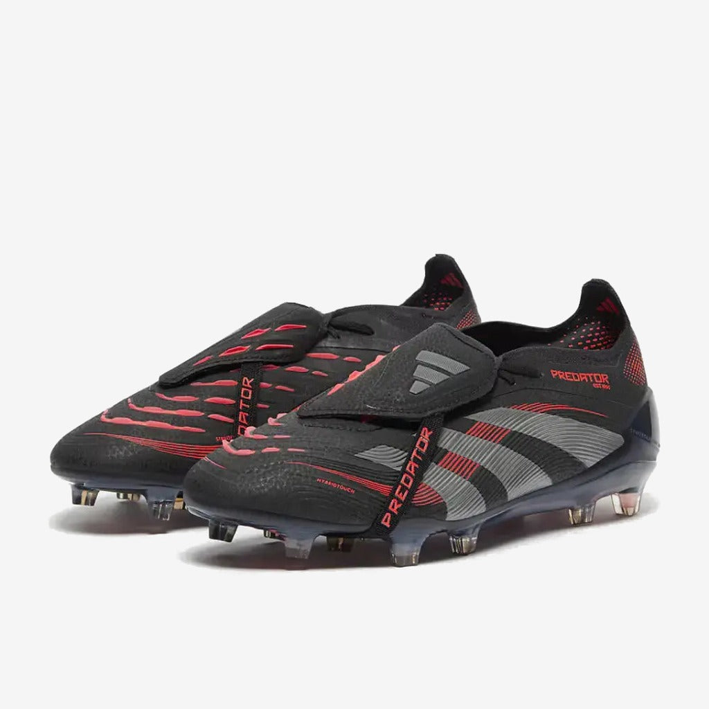 Adidas Predator 25 Elite Fold-over Tongue FG Stealth Victory - Noir/Gris/Lucid Red