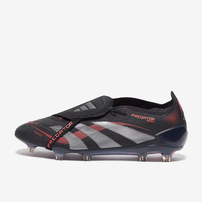 Adidas Predator 25 Elite Fold-over Tongue FG Stealth Victory - Noir/Gris/Lucid Red