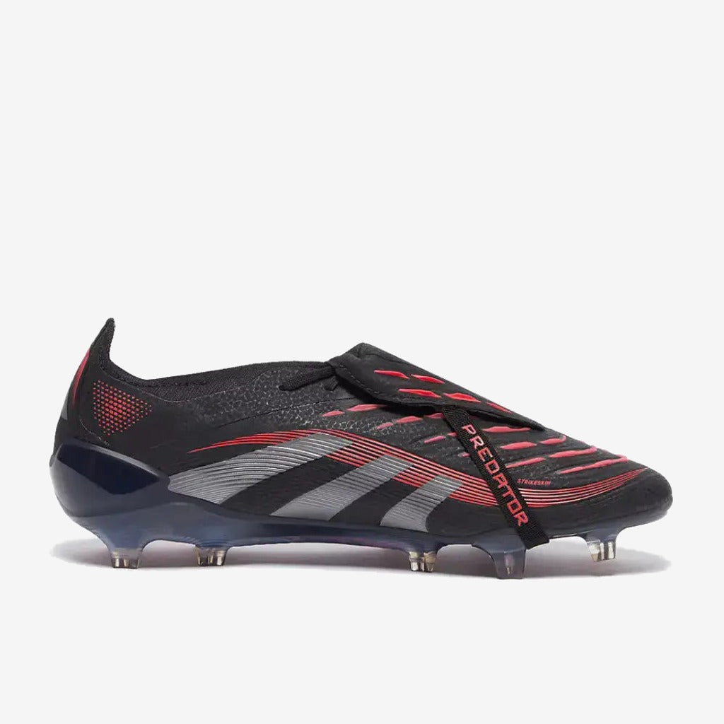 Adidas Predator 25 Elite Fold-over Tongue FG Stealth Victory - Noir/Gris/Lucid Red
