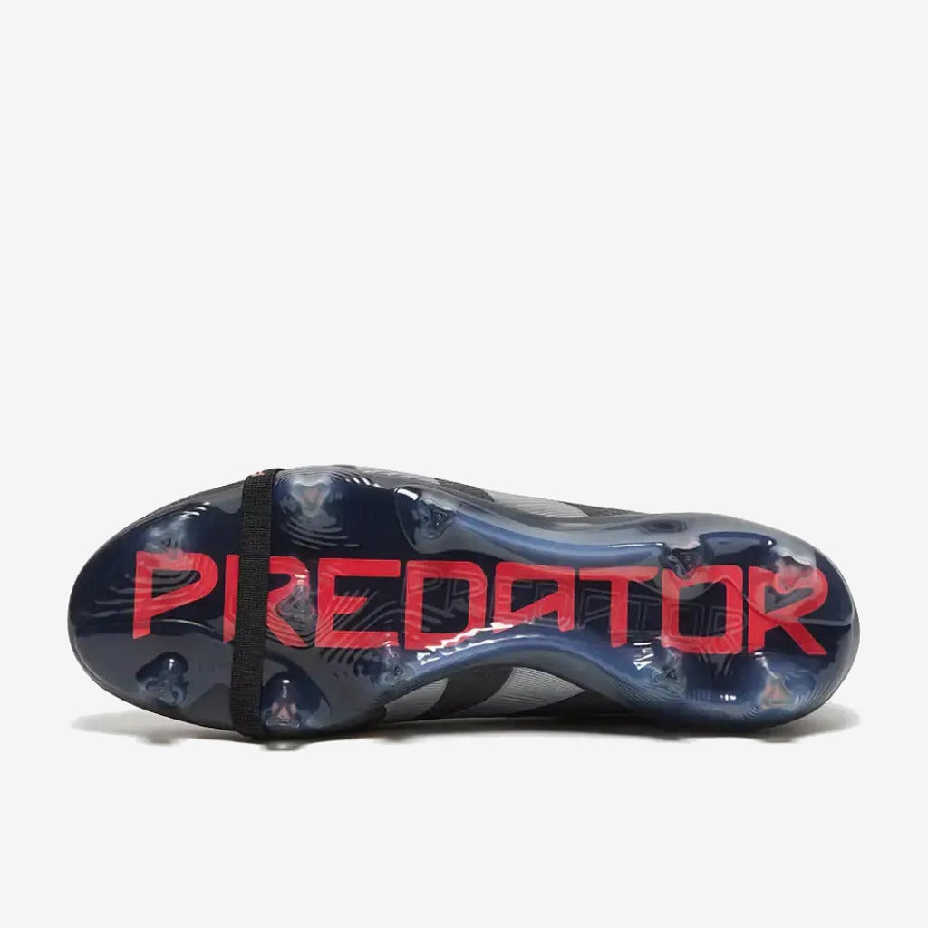 Adidas Predator 25 Elite Fold-over Tongue FG Stealth Victory - Noir/Gris/Lucid Red
