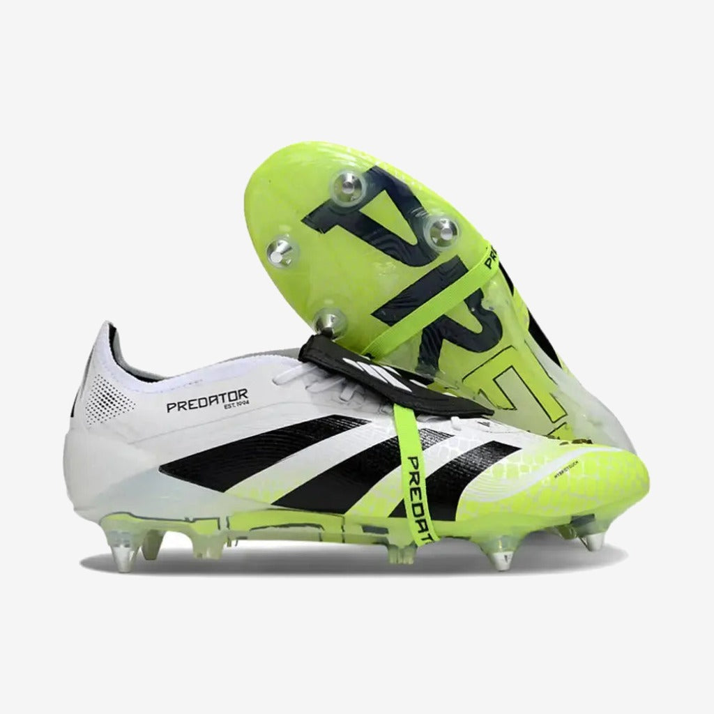 Adidas Predator Elite Fold-over Tongue SG - Radiant Blaze - Blanc/Noir/Fluo SG