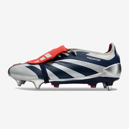 Adidas Predator Elite Fold-over Tongue SG Roteiro - Argenté/Bleu marine/Rouge ÉDITION LIMITÉE