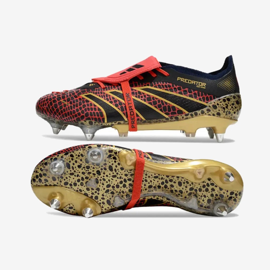Adidas Predator Elite Fold-over Tongue SG Year of the Snake - Lucid Red/Doré/Noir ÉDITION LIMITÉE