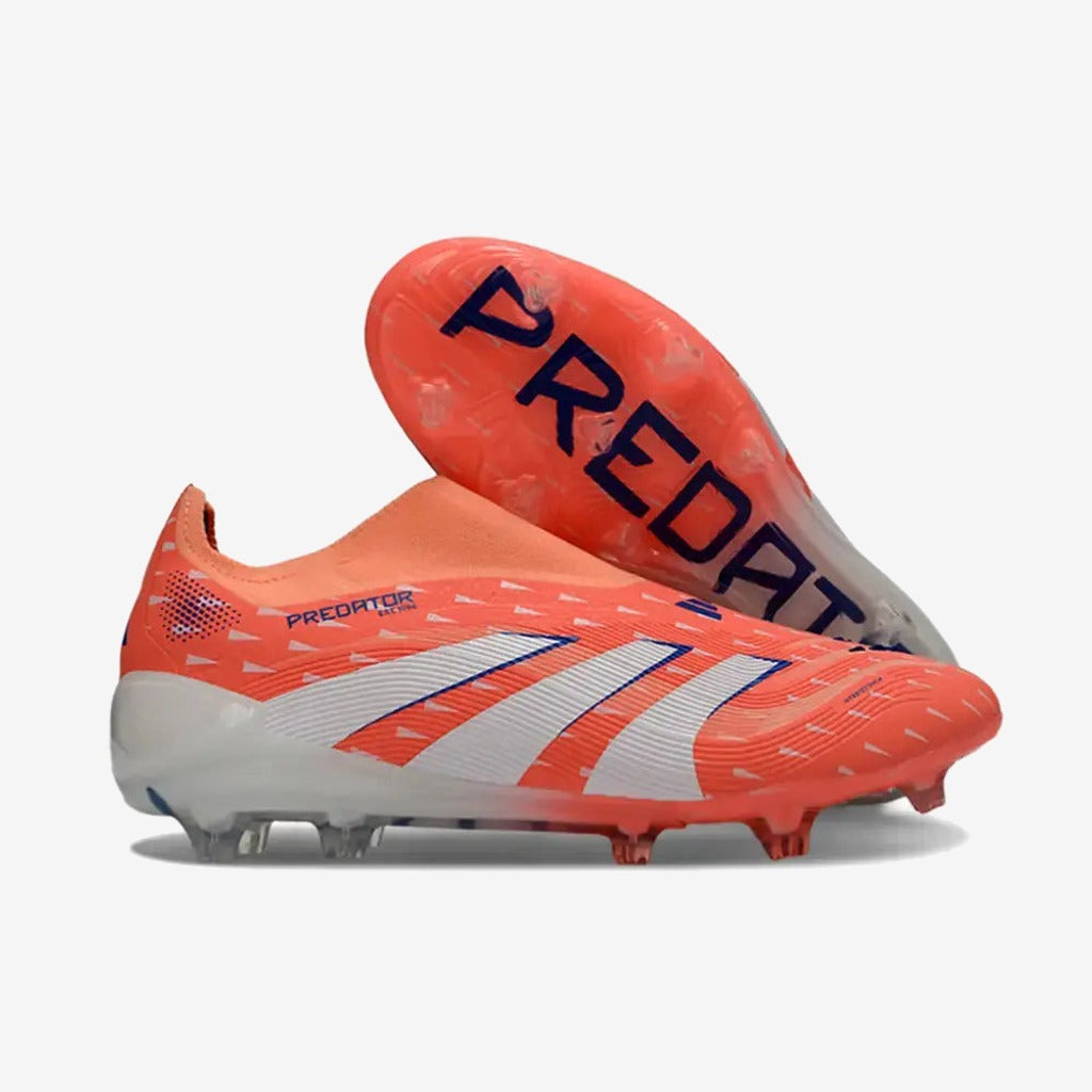 Adidas PREDATOR ELITE LACELESS FG CORAL BLAZE - CORAL/BLANC/BEAM ORANGE