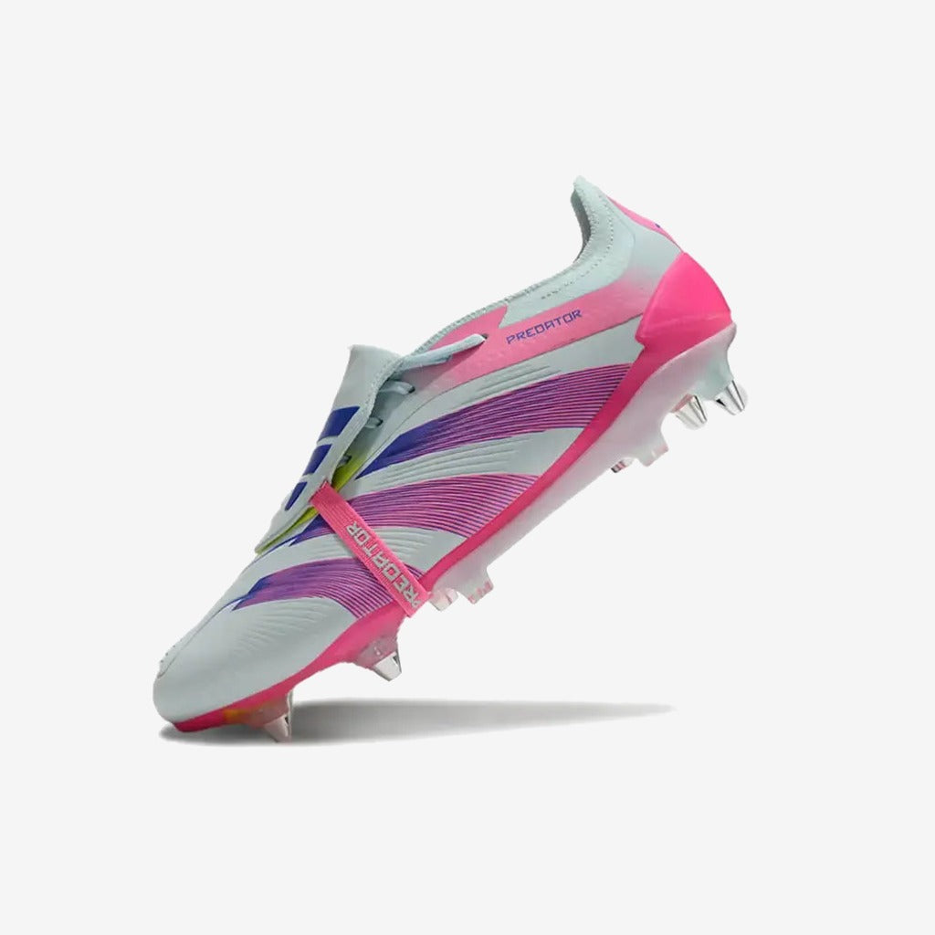Adidas Predator Elite SG - Blanc/Rose/Violet/Bleu/Jaune