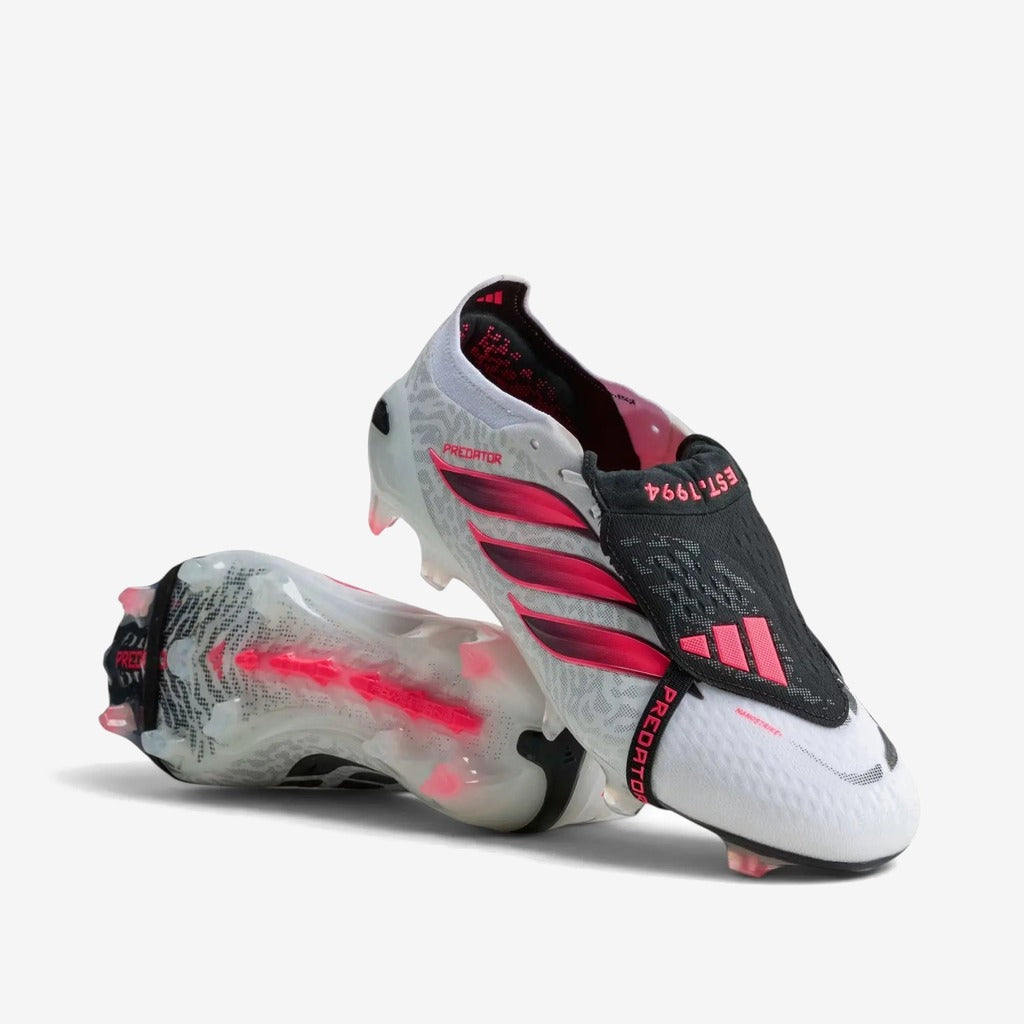 Adidas Predator Elite Tongue FG Control or Chaos - Blanc/Solar Turbo