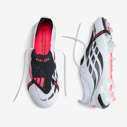 Adidas Predator Elite Tongue FG Control or Chaos - Blanc/Solar Turbo