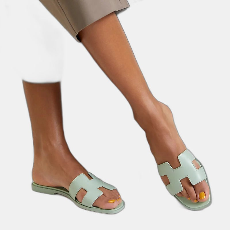 Hermes - Claquettes Vert d'eau