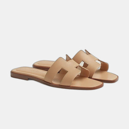 Hermes - Claquettes  Beige Natura