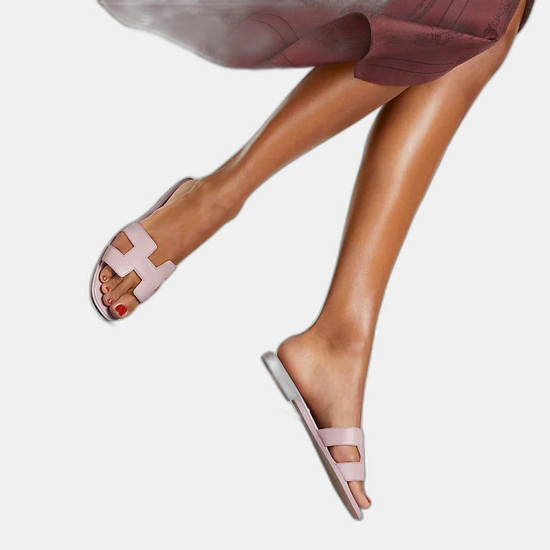 Hermes - Claquettes Rose Cancan
