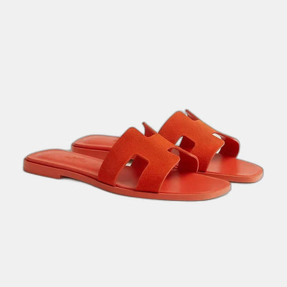 Hermes - Claquettes Orange Corail