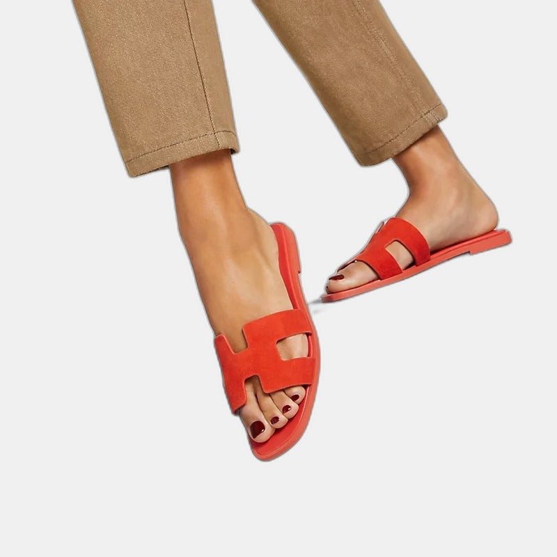 Hermes - Claquettes Orange Corail
