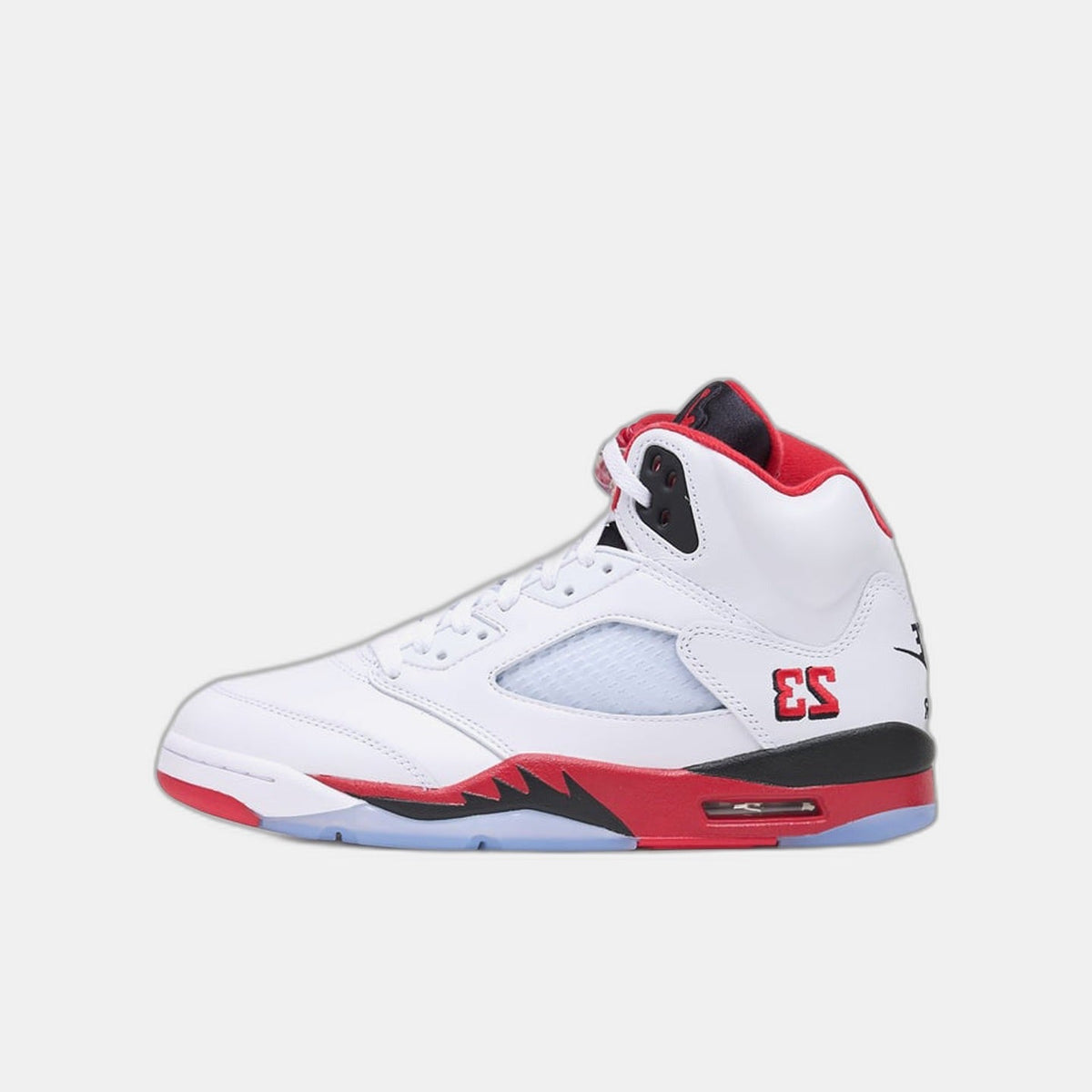 Jordan 5 Retro Fire Red Black Tongue