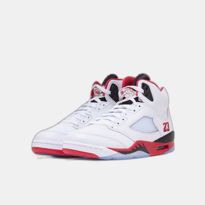 Jordan 5 Retro Fire Red Black Tongue