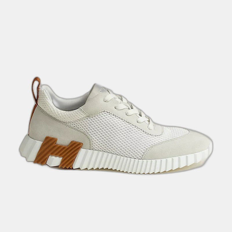 Hermès Bouncing blanc/maron/noir