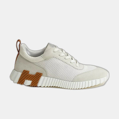 Hermès Bouncing blanc/maron/noir