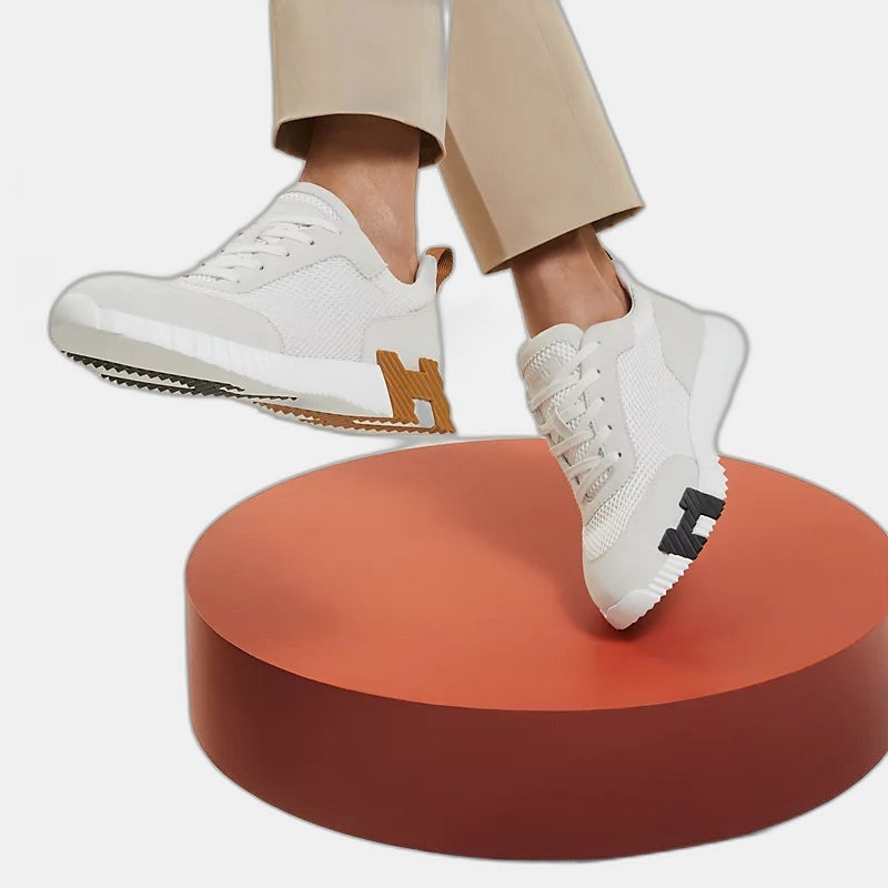 Hermès Bouncing blanc/maron/noir