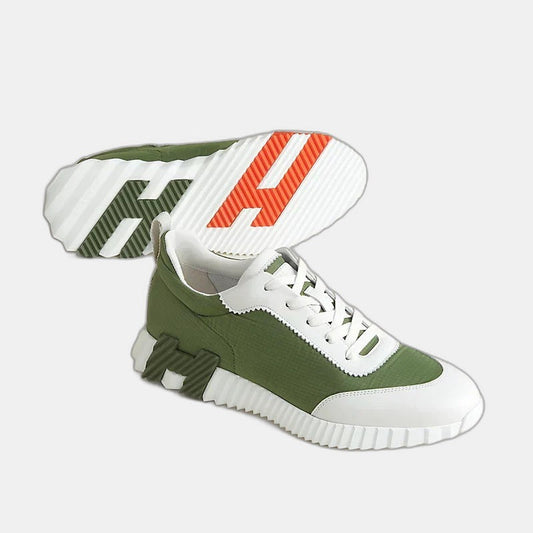 Sneakers Hermès matcha / blanc