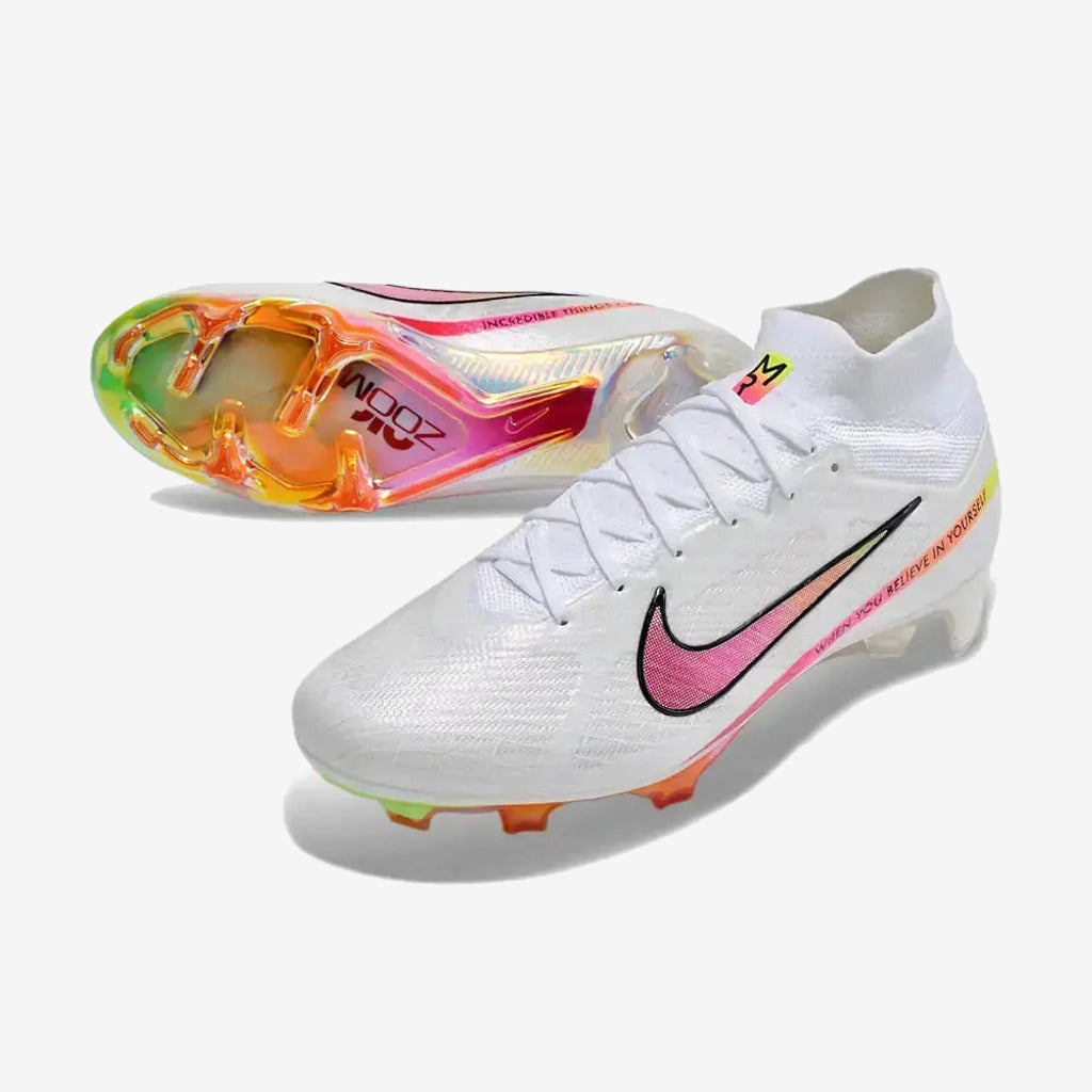Nike Superfly 9 Elite FG x Marcus Rashford Blanc/Rose