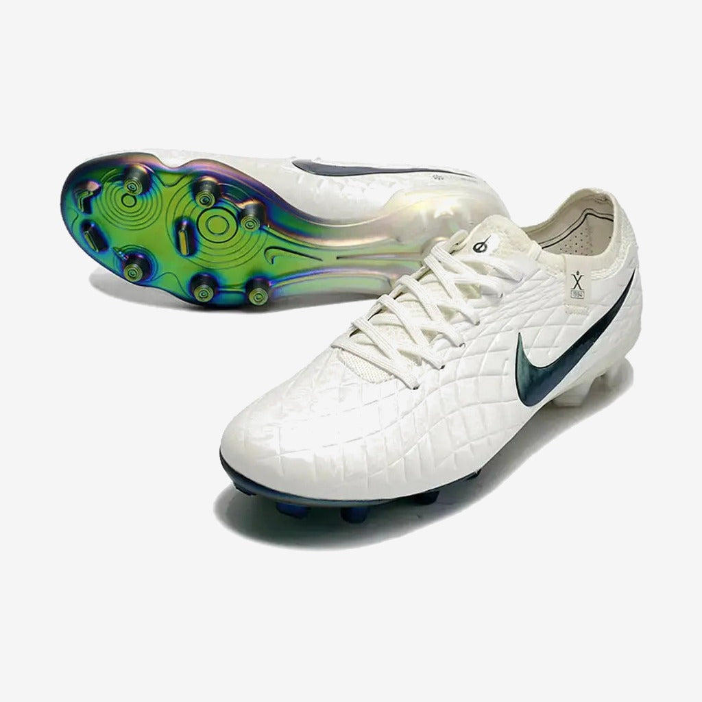 Nike Tiempo Legend 10 Elite FG Pearl - Blanc Cassé/Turquoise
