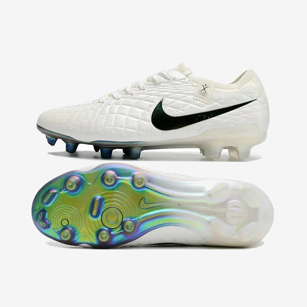 Nike Tiempo Legend 10 Elite FG Pearl - Blanc Cassé/Turquoise
