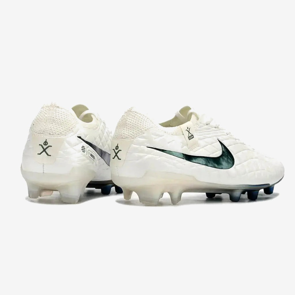 Nike Tiempo Legend 10 Elite FG Pearl - Blanc Cassé/Turquoise