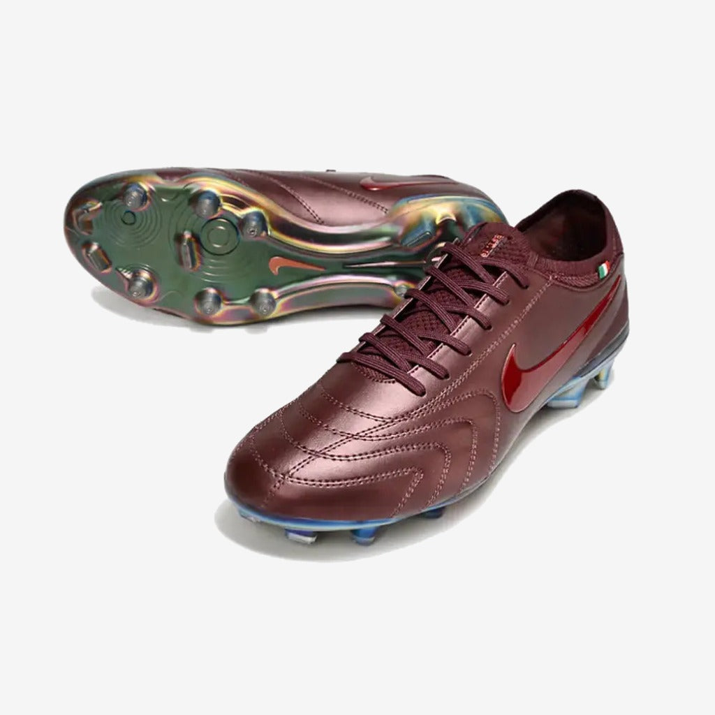 Nike Tiempo Legend 10 Elite Luxe FG Montebelluna Leather Port Wine - Bordeaux/Rouge