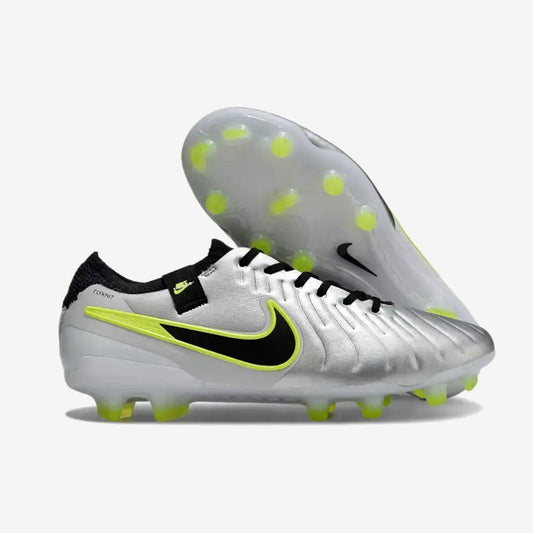 Nike Tiempo Legend 10 Pro FG Mad Voltage - Argenté/Noir/Jaune Fluo