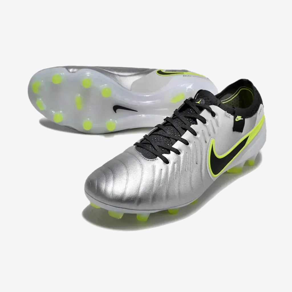 Nike Tiempo Legend 10 Pro FG Mad Voltage - Argenté/Noir/Jaune Fluo