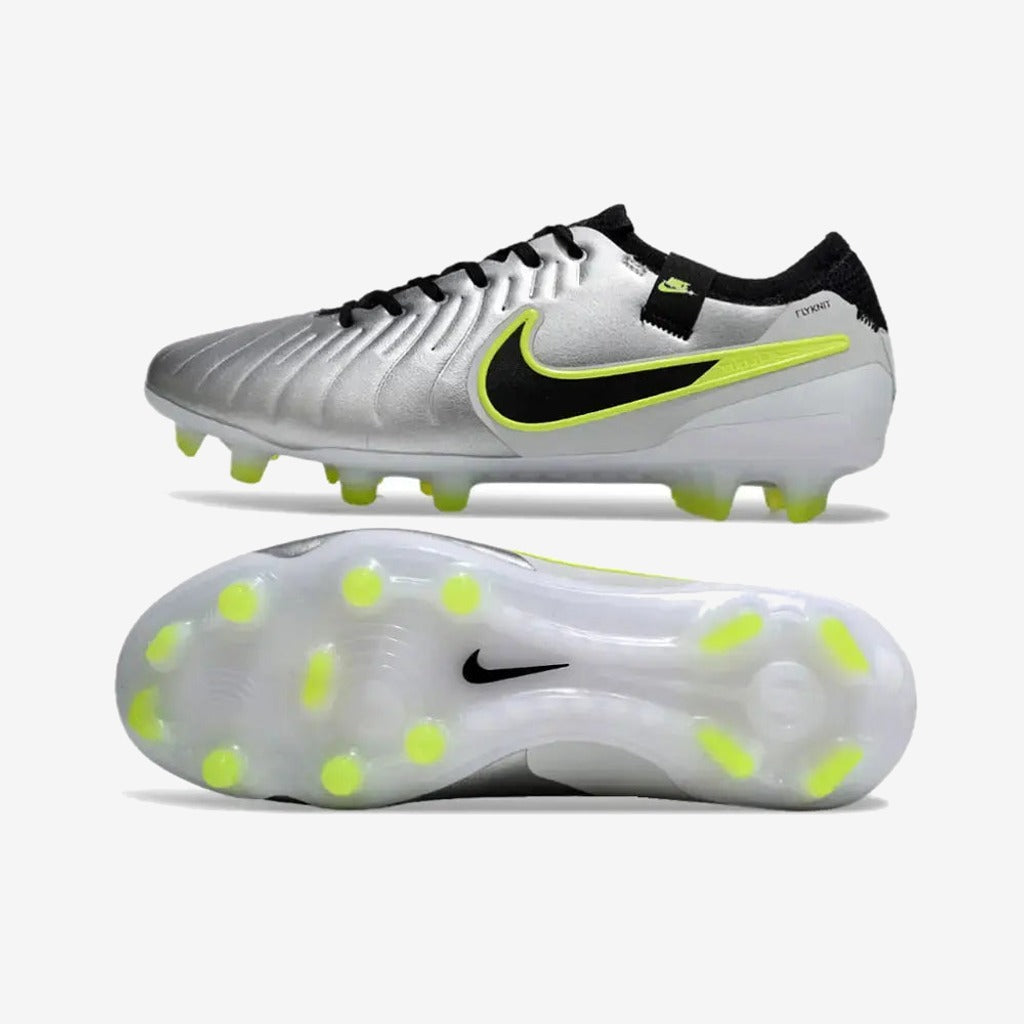 Nike Tiempo Legend 10 Pro FG Mad Voltage - Argenté/Noir/Jaune Fluo
