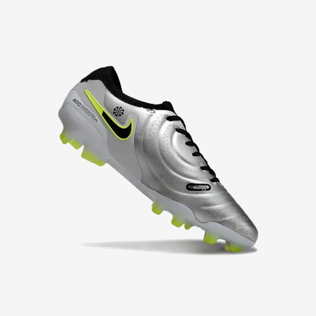 Nike Tiempo Legend 10 Pro FG Mad Voltage - Argenté/Noir/Jaune Fluo