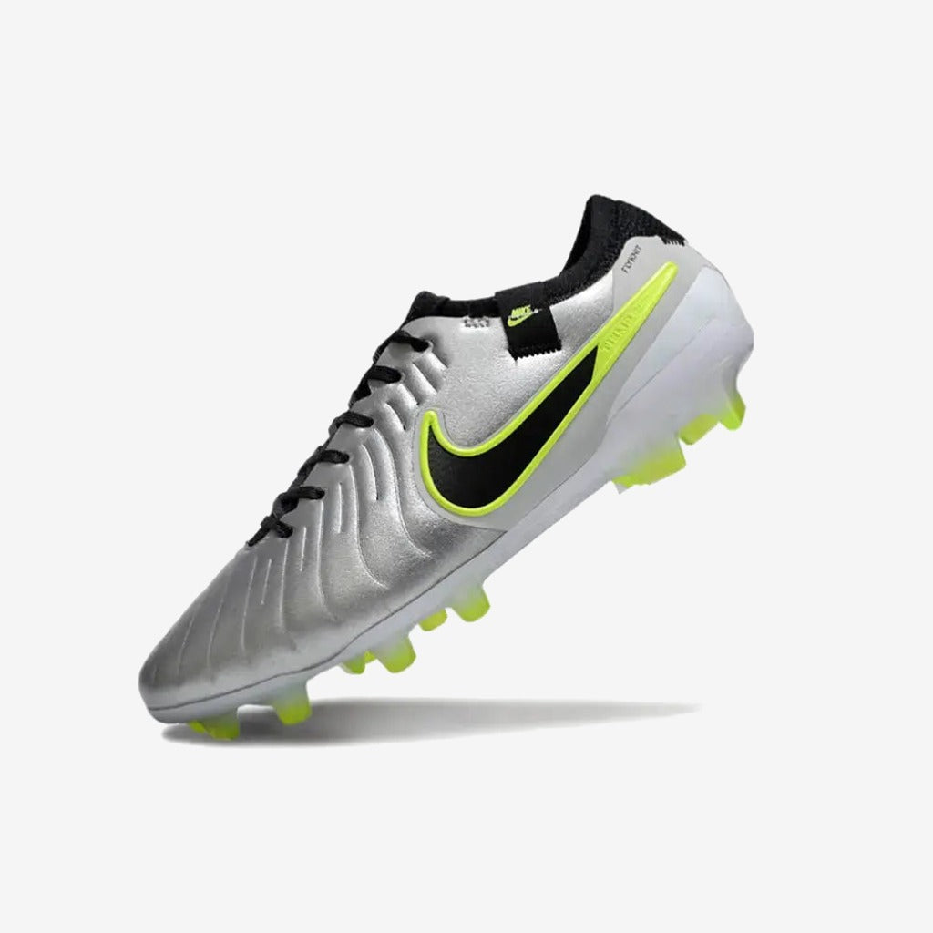 Nike Tiempo Legend 10 Pro FG Mad Voltage - Argenté/Noir/Jaune Fluo