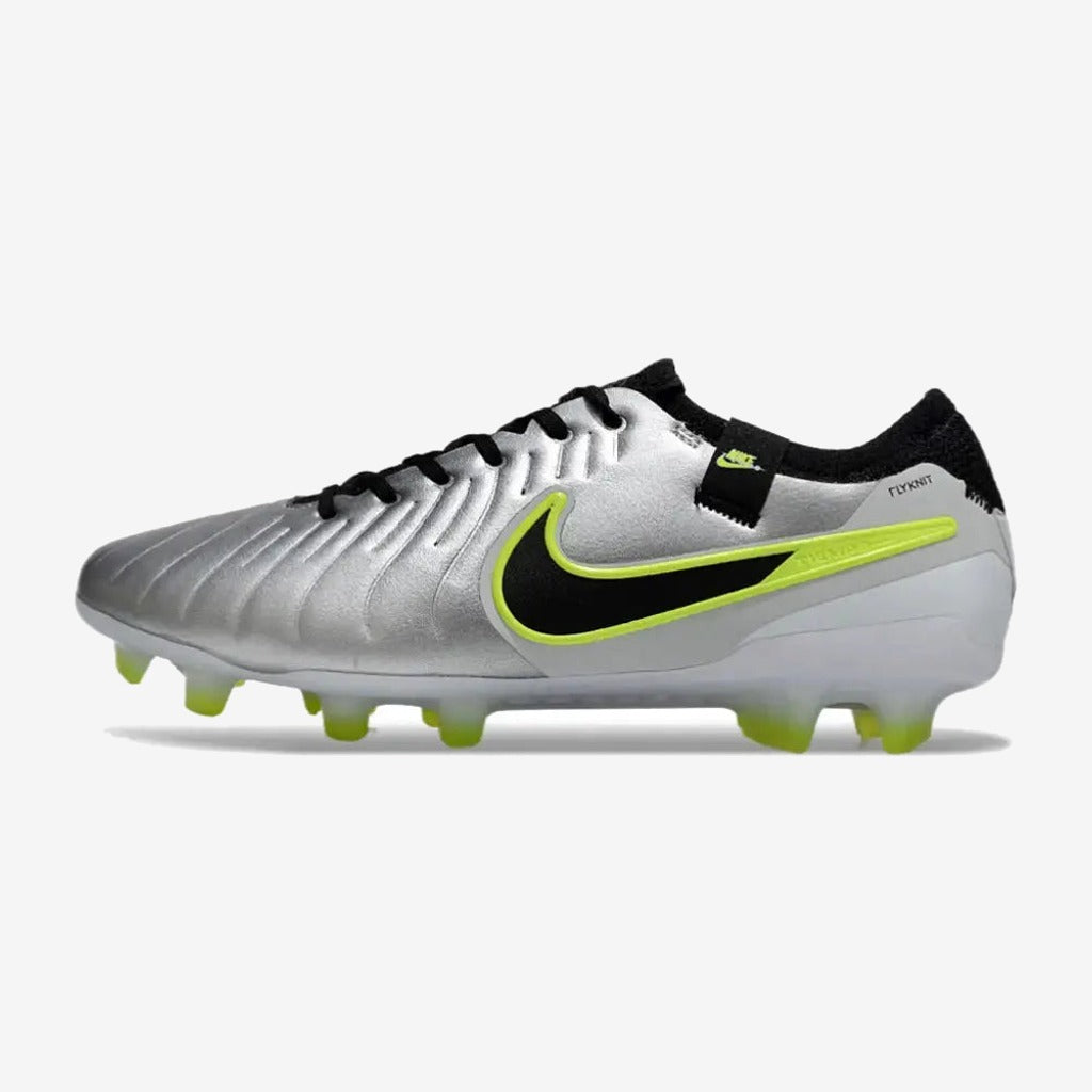 Nike Tiempo Legend 10 Pro FG Mad Voltage - Argenté/Noir/Jaune Fluo