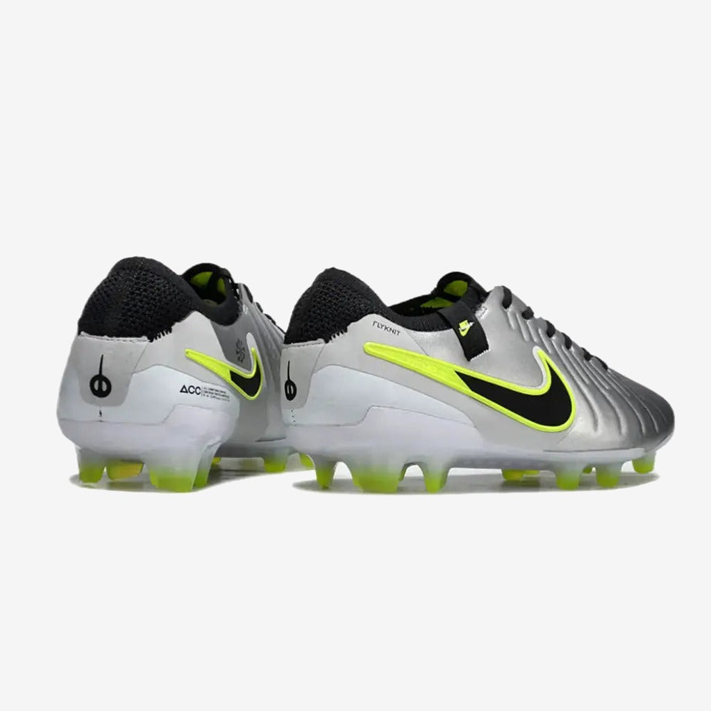 Nike Tiempo Legend 10 Pro FG Mad Voltage - Argenté/Noir/Jaune Fluo