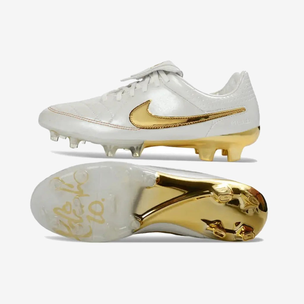 Nike Tiempo Legend R10 Touch of Gold - Blanc/OR