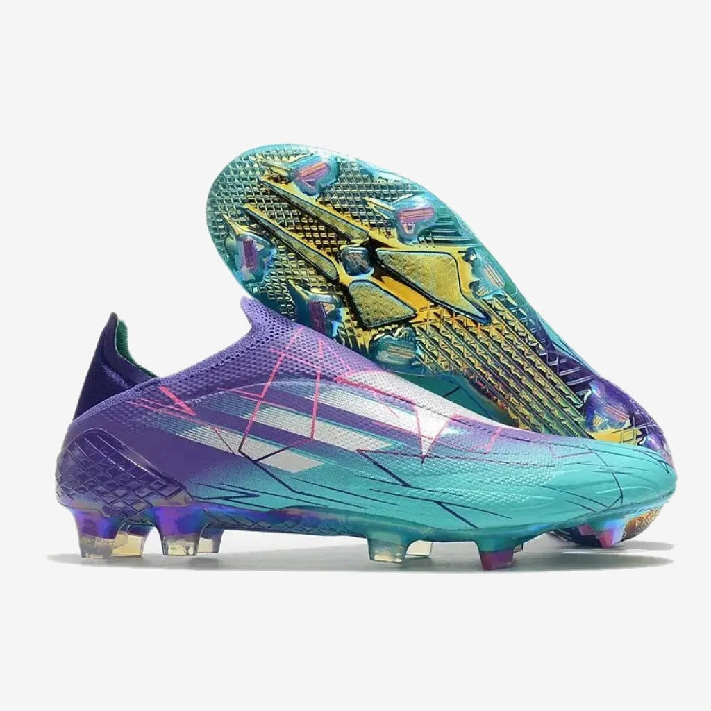 Adidas X Speedflow + FG Champions Code - Violet/Argenté/Turquoise