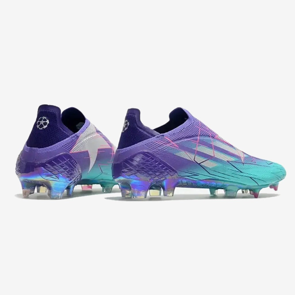 Adidas X Speedflow + FG Champions Code - Violet/Argenté/Turquoise