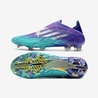 Adidas X Speedflow + FG Champions Code - Violet/Argenté/Turquoise