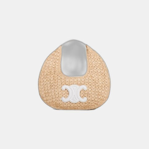 Céline - HOBO BAG IN Raffia and Calfskin